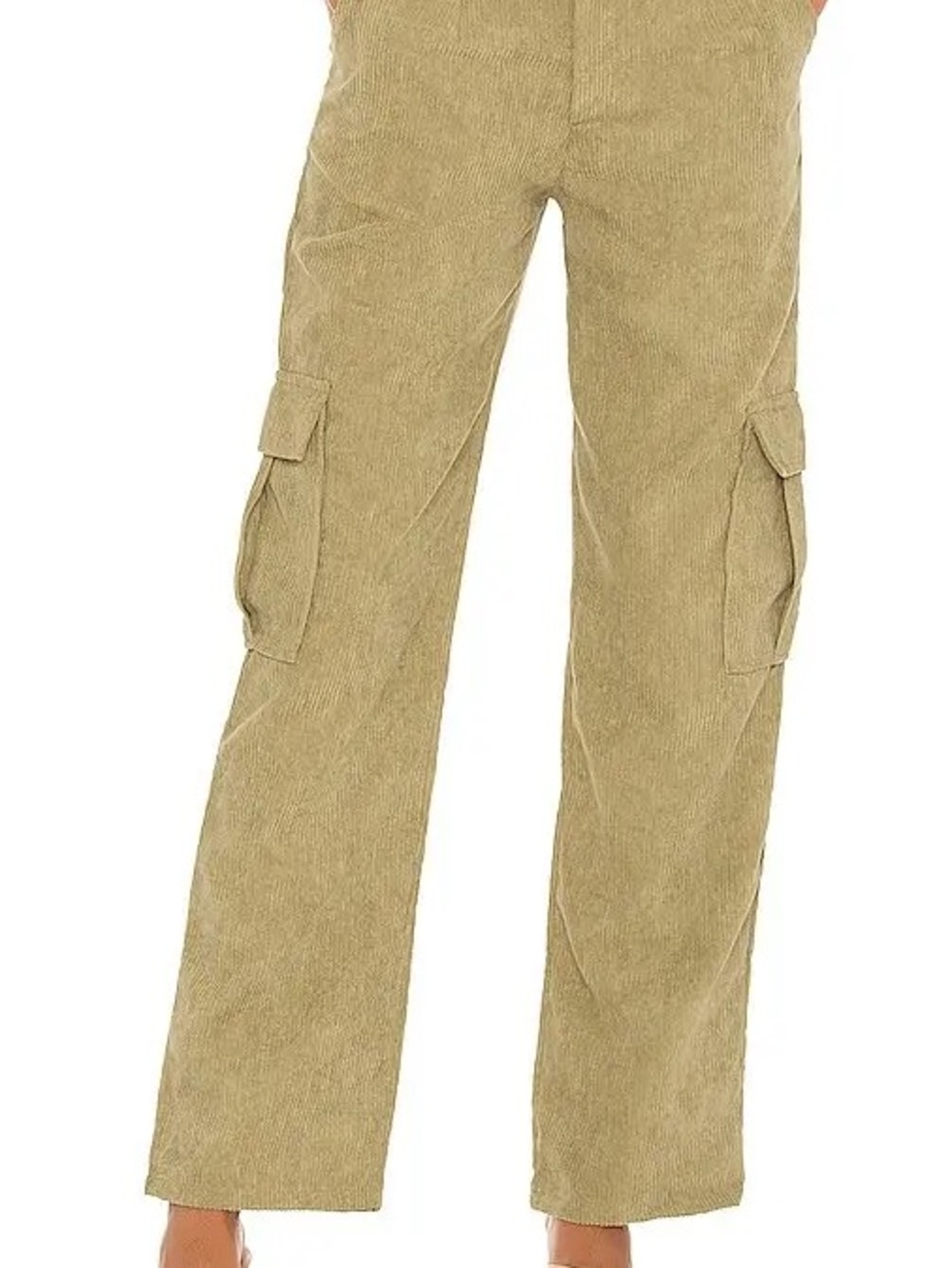 superdown Men's Khaki Corduroy Cargo Pants